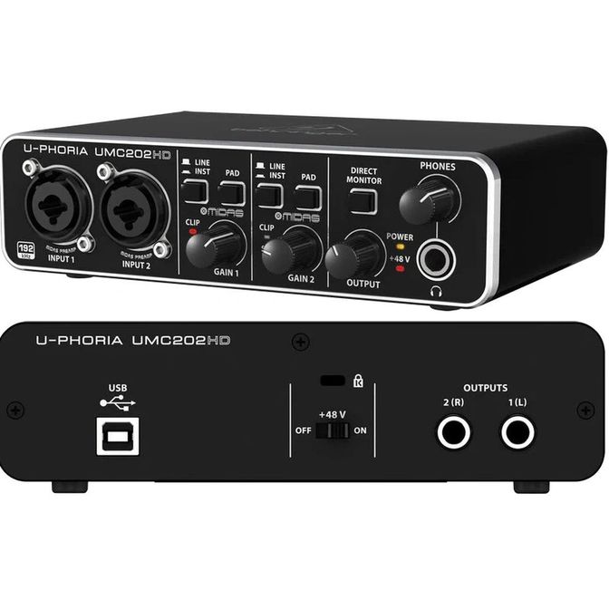 Внешняя звуковая карта Behringer U-PHORIA UMC202HD