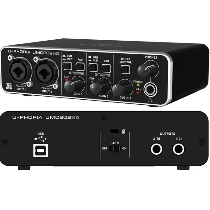 Внешняя звуковая карта Behringer U-PHORIA UMC202HD